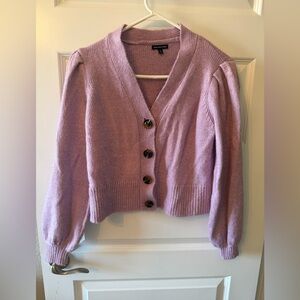 Who What Wear Lavender Cardigan with Button Detail